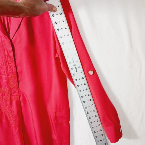 Soft Surroundings Dress, NWOT, Weekender Embroidered Shirt Dress, Small, Mature - Picture 15 of 16